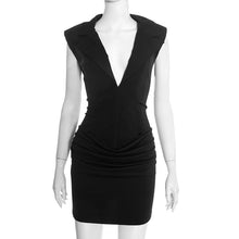 Load image into Gallery viewer, Women Clothing Winter Solid Color Waist Tight Slim Fit Elegant Sexy Sleeveless Sheath Dress