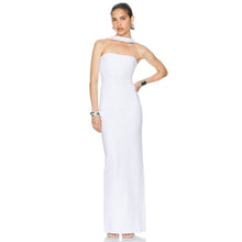 Load image into Gallery viewer, Summer Women Clothing Side Slit Bandage Elastic Long Tube Top Tight Halter Dress