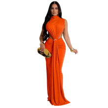 Load image into Gallery viewer, Women Clothing Dress Solid Color Sexy Side Split Sleeveless Dress