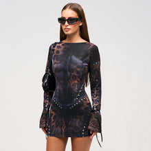 Load image into Gallery viewer, Women Clothing Positioning Printing Slim Fit Long Sleeve Narrow Short