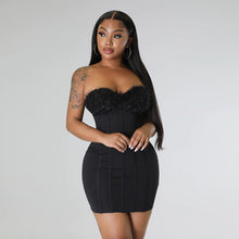 Load image into Gallery viewer, Christmas Autumn Winter Sexy Tube Top Cinched Waist Sheath Small Waistcoat Coat Two Piece Dress Women