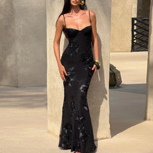 Load image into Gallery viewer, Women Clothing Summer Sexy Slim Fit Slimming Backless Lace up Dress Maxi Dress