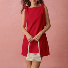 Load image into Gallery viewer, Red Sleeveless A line Dress for Women Summer Sweet Slim Party Short Dress