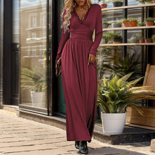 Load image into Gallery viewer, Fall Women Clothing Solid Color Split Slim Fit Dress