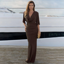 Load image into Gallery viewer, Arrival Swing Collar Women Dress Sexy Pleated Sheath Dress