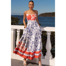 Load image into Gallery viewer, Goods Spring Summer Positioning Printing Large Swing Sweet Strap Dress