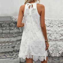 Load image into Gallery viewer, Summer Women Sleeveless Halter White Doll Dress