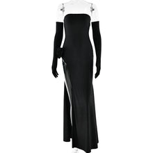 Load image into Gallery viewer, Women Clothing Dress Sexy Tube Top Inlay Sleeveless Split Backless Dress