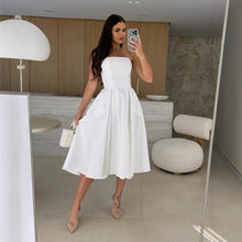 Load image into Gallery viewer, Women Clothing Women Clothing Summer Solid Color Wrapped Chest Midi Dress