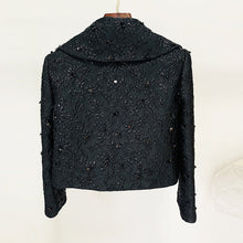 Load image into Gallery viewer, Elegant Graceful Jacquard Heavy Industry Beads Short Sleeve Dress Two Piece