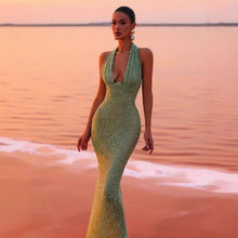 Load image into Gallery viewer, Popular Sexy One Shoulder Sequined Sheath Slim Fit Cocktail Annual Party Party Evening Dress