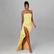Load image into Gallery viewer, Dress Summer Sexy Side Slit Irregular Asymmetric Hip Wrapped Dress