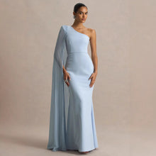 Load image into Gallery viewer, Spring Summer Shoulder Pleated Maxi Dress Holiday Party Women Dress