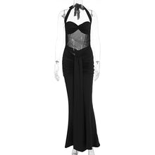 Load image into Gallery viewer, Women Clothing Summer Sexy Stitching See through Halter Dress