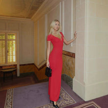 Load image into Gallery viewer, Spring Summer V neck Sexy Slim Fit Slimming Modal Dress Beach Mop Dress