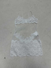 Load image into Gallery viewer, Summer Women Mesh Lace Lace Spaghetti Strap Dress See through Sexy Nightdress Vacation Maxi Dress