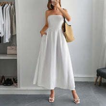 Load image into Gallery viewer, Women Clothing Summer Elegant Tube Top A line Dress