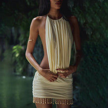 Load image into Gallery viewer, Women Clothing Summer Sexy Backless Elegant Sexy Solid Color Slim Fit Short Hip Hugger Dress Women