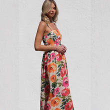 Load image into Gallery viewer, Dress Printed Slim Strap Dress Vacation A Swing Dress for Women