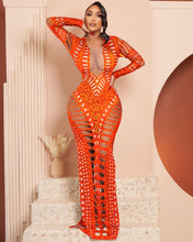 Load image into Gallery viewer, Women Clothing Sexy Ripped Skinny Sheath Dress Rhinestone Printed Dress