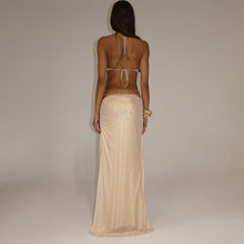 Load image into Gallery viewer, Summer Solid Color Street Hipster Deep V Plunge Halter Backless Slim Fit Dress