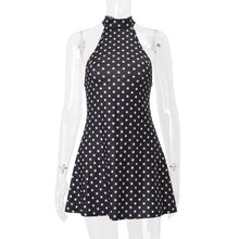 Load image into Gallery viewer, Women Clothing Summer Polka Dot Printed Sexy Backless Waist Trimming Dress
