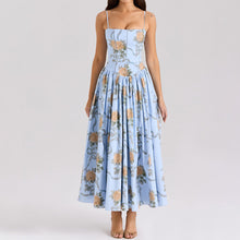 Load image into Gallery viewer, Sexy Printing Slip Dress Summer Slim Fit Backless Maxi Dress Elegant High Sense Summer Beautiful Dress