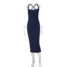 Load image into Gallery viewer, Niche Sexy Halterneck with Suspenders French Dress Women Backless Slim Fit Figure Flattering Hip Dress