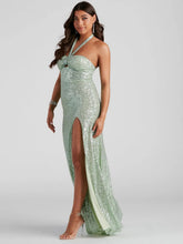 Load image into Gallery viewer, Summer Sexy Dress Sequined Halter Slim Fit Evening Dress