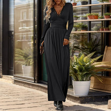 Load image into Gallery viewer, Fall Women Clothing Solid Color Split Slim Fit Dress