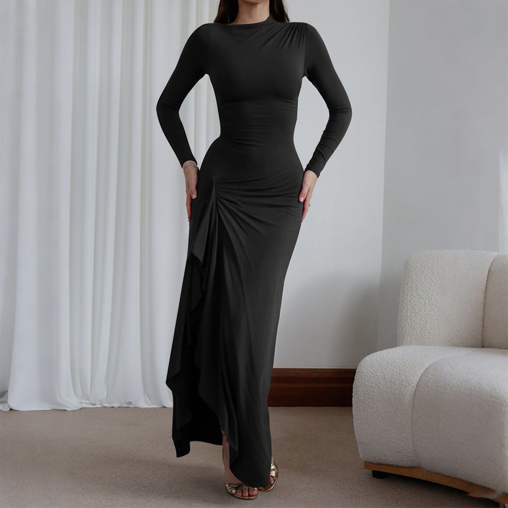Sexy Short Sleeve Maxi Dress Women Clothing Autumn Winter