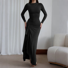 Load image into Gallery viewer, Sexy Short Sleeve Maxi Dress Women Clothing Autumn Winter
