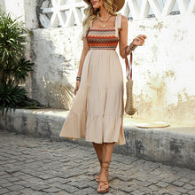 Load image into Gallery viewer, Summer Suspender A Swing Stitching National Dress