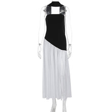 Load image into Gallery viewer, Summer Women Sexy Patchwork Backless Tube Top Solid Color Split Dress