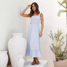 Load image into Gallery viewer, Fresh Sweet Simple Solid Color Sling Dress
