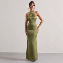 Load image into Gallery viewer, Halter Evening Dress Elegant Slim Dress Cocktail Party Dress