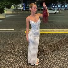 Load image into Gallery viewer, Fashionable Elegant Polka Dot V neck Strap Dress Women Slim Fit Slimming All Matching Sheath Dress