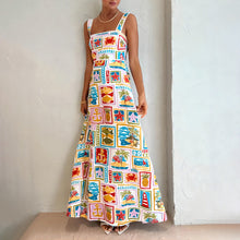 Load image into Gallery viewer, Personalized Graffiti Strap Tube Top Lace Dress Women
