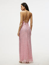 Load image into Gallery viewer, Spring Summer Dress Sleeveless Cami Dress Slim Fit Sheath Sequined Dress