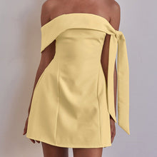 Load image into Gallery viewer, Off Neck Bandeau One Shoulder Sexy Short Dress Women Clothing A line Dress
