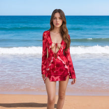 Load image into Gallery viewer, Autumn Long Sleeve High Waist Lace up Sexy Hip Vacation Dress
