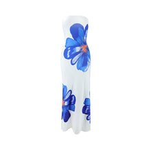 Load image into Gallery viewer, Summer Women Casual Tube Top Printed Long Vacation Dress