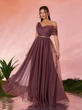 Load image into Gallery viewer, Evening Dress Slim Fit Maxi Dress Slimming Shoulder Hollow Out Cutout Annual Meeting Host Formal Dress