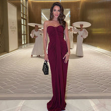 Load image into Gallery viewer, Elegant Slimming Pleated Design Stitching Ribbon Hip Bag Chest Wrapped Dress Women Clothing