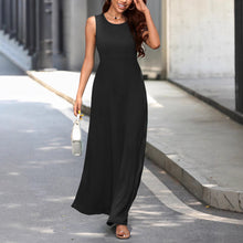 Load image into Gallery viewer, Sexy Sleeveless Dress Solid Color Mid Length Slim Strap Vest Dress