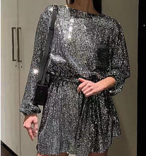 Load image into Gallery viewer, Festival Party Fashionable Sequ Sequin Color Waist-Tight Dress