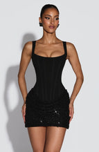 Load image into Gallery viewer, Spring Summer Lace up Sequin Sling Jumpsuit Hip Dress Slim Fit Party Dress