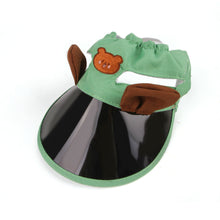 Load image into Gallery viewer, Cute Bear Ear Pet Sun Visor Hat Adjustable Dog Cap UV Protection Summer Puppy Sun Hat