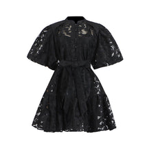Load image into Gallery viewer, Spring Single Breasted Printed Lace up T shirt Shory Dress Women