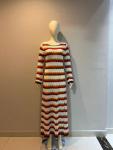 Load image into Gallery viewer, Striped Contrast Color Beach Vacation Sexy Dress Knitted Hollow Out Cutout Maxi Dress Blouse Summer Women